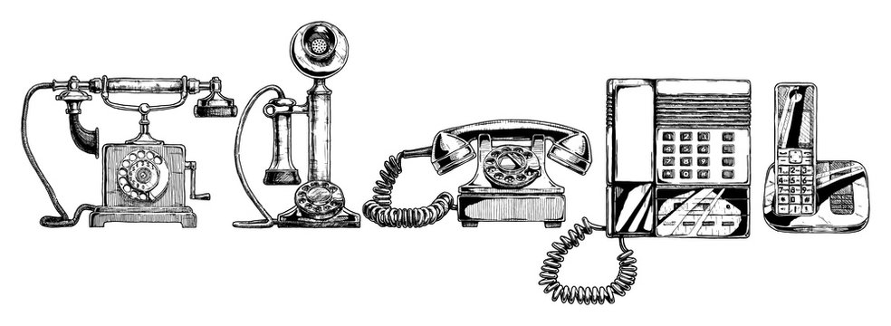 evolution set of telephone