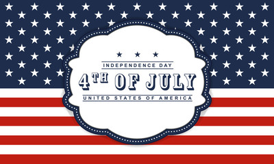4th of July independence day background, Easy to edit. Perfect for invitations or announcements.
