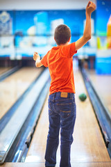 man playing bowling