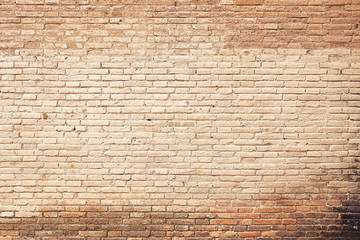 Old red brick painted wall background texture