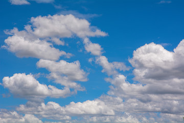 blue sky with many clouds