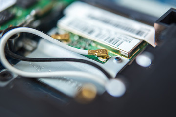 cooling the hot temperature of the laptop, close up,macro,