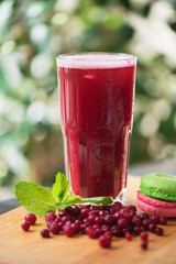 fruit drink with cranberries