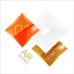 Air glossy square composition