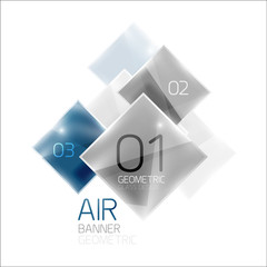 Air glossy square composition