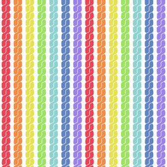 rainbow plait seamless pattern, vector illustration
