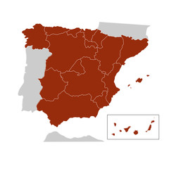 Naklejka premium Map of Spain background