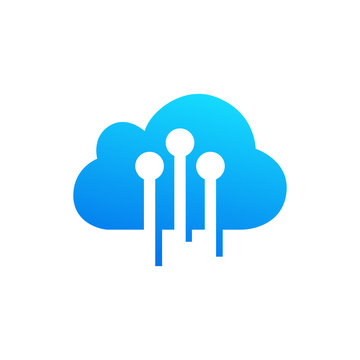 Cloud computing and storage vector logo. Technology design template. Cloud computing logo. Cloud technologies logo. Cloud logo. Best cloud technologies logo. Cloud line art logo.