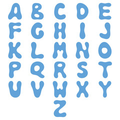 Vector blue alphabet