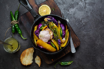 Roasted vegetables with sea salt