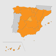 Obraz premium Relief map of Spain