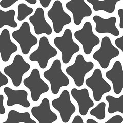 Seamless vector pattern with spot. Black and white background.