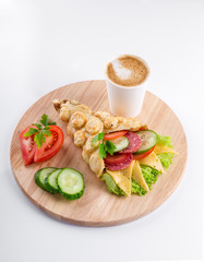 Chinese, bubble, waffles