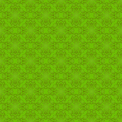 SeamlessTexture on Green. Element for Design. Ornamental Backdrop. Pattern Fill. Ornate Floral Decor for Wallpaper. Traditional Decor on Background