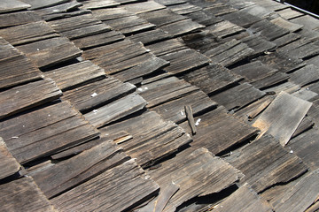 Wood shake shingle roof more then 30 years old decaying and falling apart. Exceeded life expectancy...