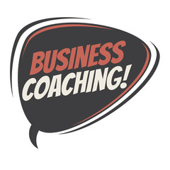 business coaching retro speech bubble