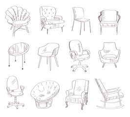 Set with chairs. 