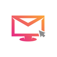 Concept of sending e-mails from computer. Email Marketing. Email Monitoring. Email Select