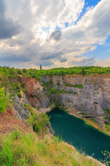Fototapeta na wymiar The Big America - Velka Amerika is dolomite quarry for cement production. Czech Republic, Europe.