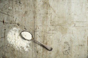 Flour on a Spoon Overhead