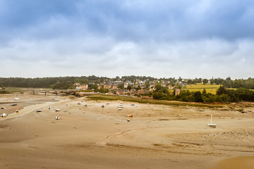 Panorama of Brittany coastline, France