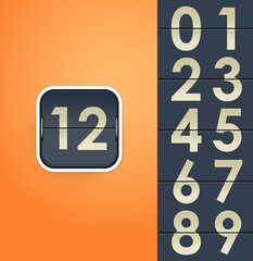 flip clock icon with numbers
