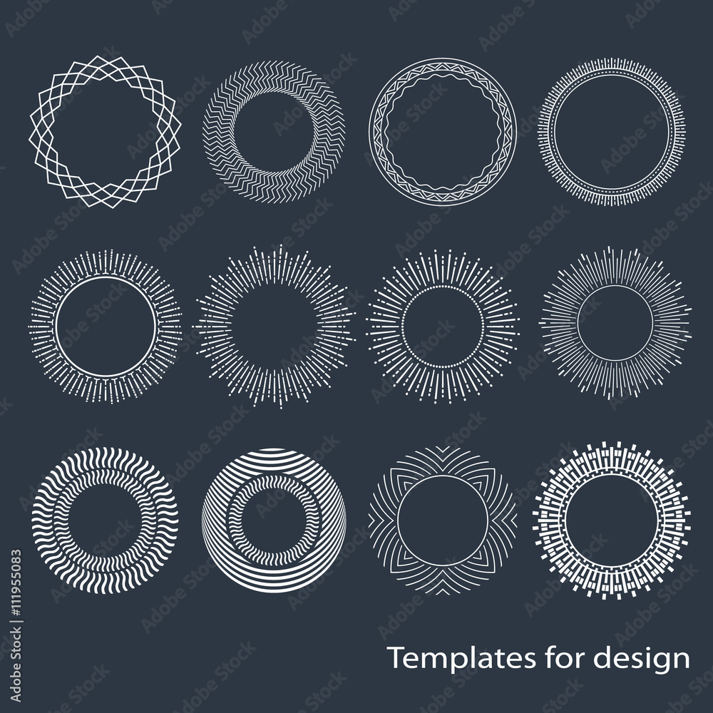Poster templates monograms for various design projects. the file contains samples of brushes to create them