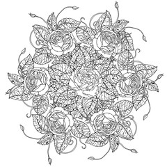 Fototapeta premium still life coloring book antistress style