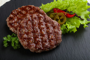 Grilled burger cutlet