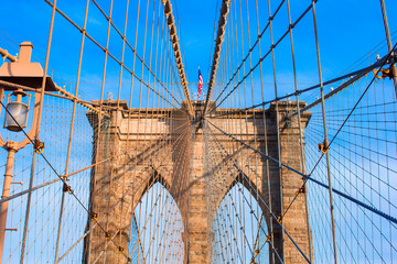 Obraz premium The Brooklyn bridge, New York City, USA