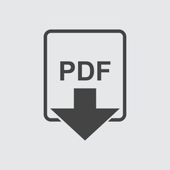 PDF icon flat vector