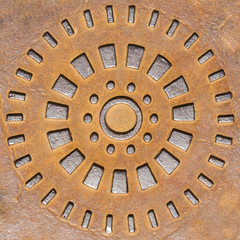 Ornament background in rusty metal