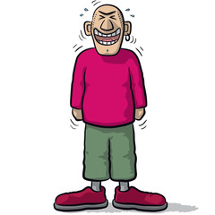 character with funny smile