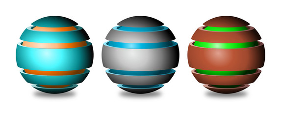 Abstrakte 3D Vektor Kugeln