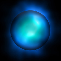 Isolated abstract plasma ball sphere dark background