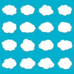 Blank empty white clouds