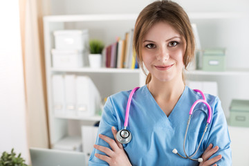 Portrait of female medicine therapeutist doctor