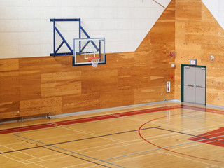 Basketball gymnasium in the school