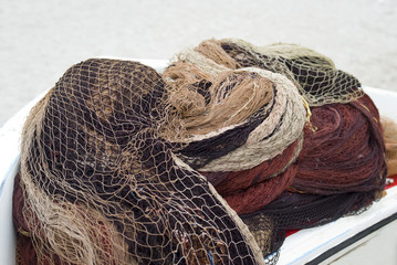 Fishing nets and floats