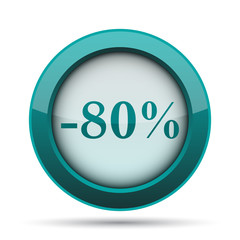80 percent discount icon