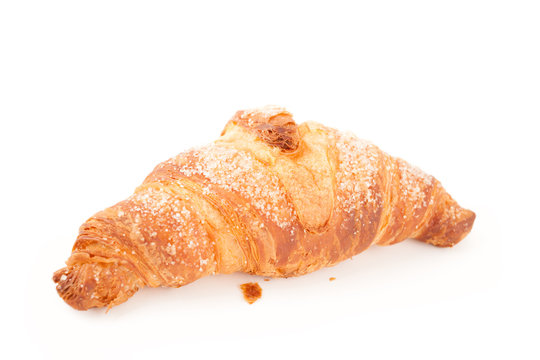 Crossaint on white background