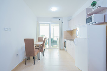 Interior of a kitchen in a guest house