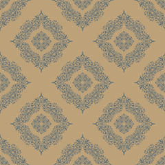 Seamless pattern, wallpaper, wall, background. Classic geometric style.