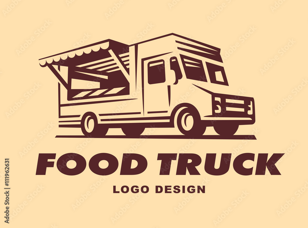 Wall mural logos of food truck