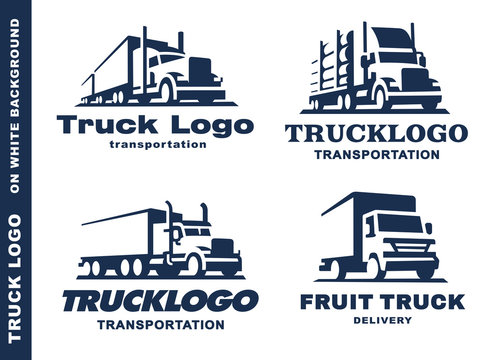 Logo set with truck and trailer.