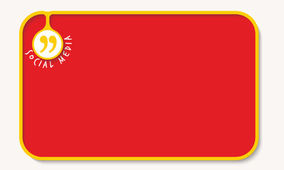 Fototapeta premium Text box for fill your text with inscription social media and qu