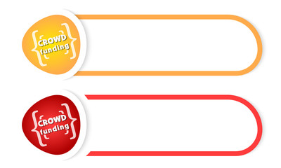 Obraz premium Abstarct button for your text and inscription crowd funding