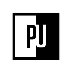 Fototapeta premium initial square half logo