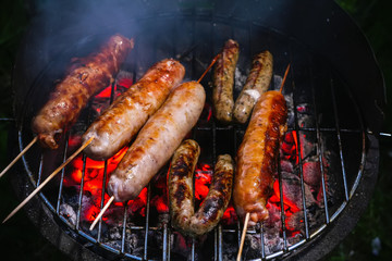 grilled sausages