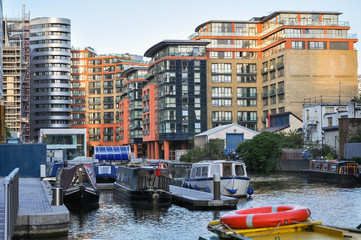Modern apartments at Paddington Basin in London